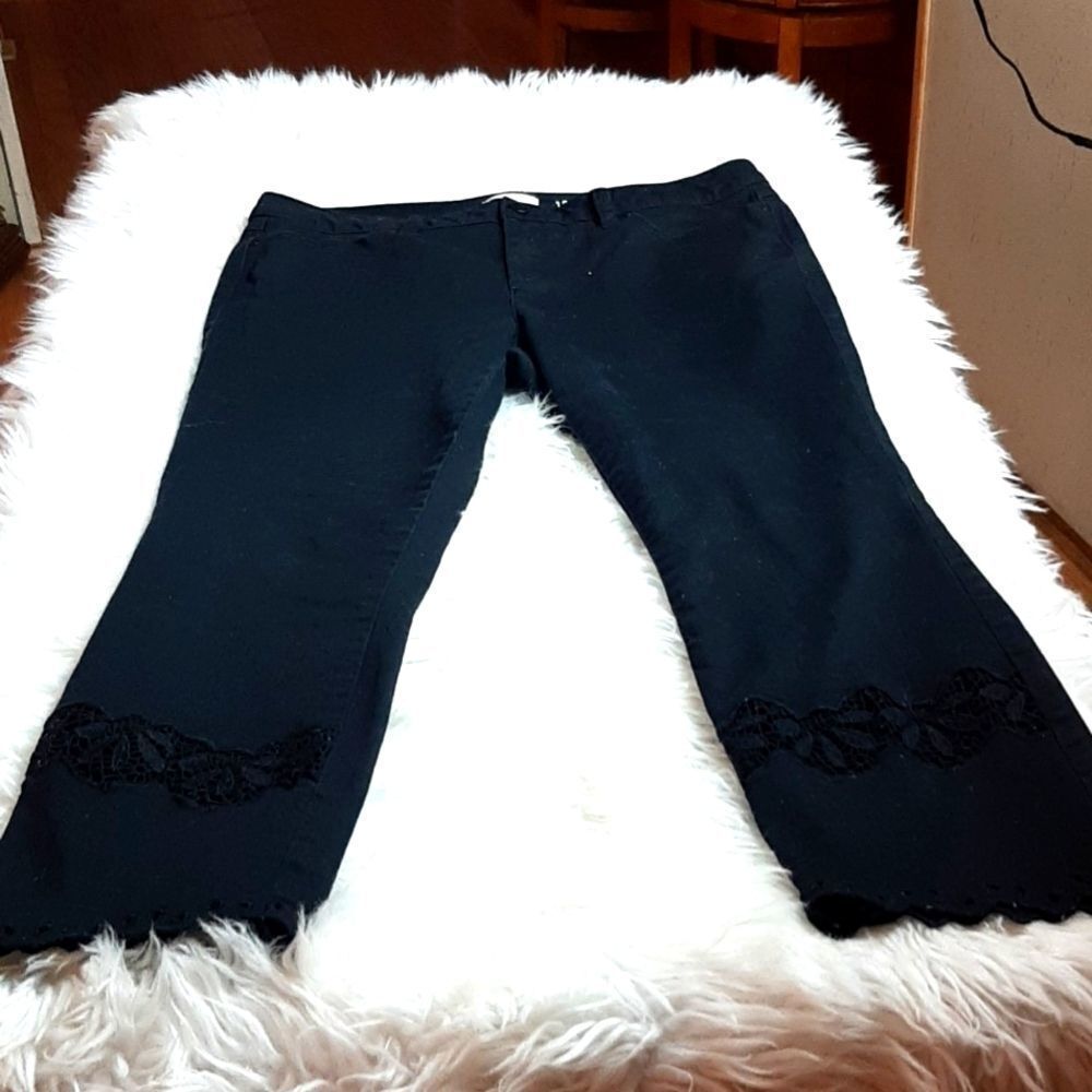 Laurenconrad embroidery‎ Black Jeans Cropped Rag Ends 12
